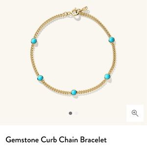 Mejuri gemstone curb chain bracelet